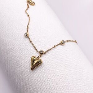 Gold Heart Pendant Necklace